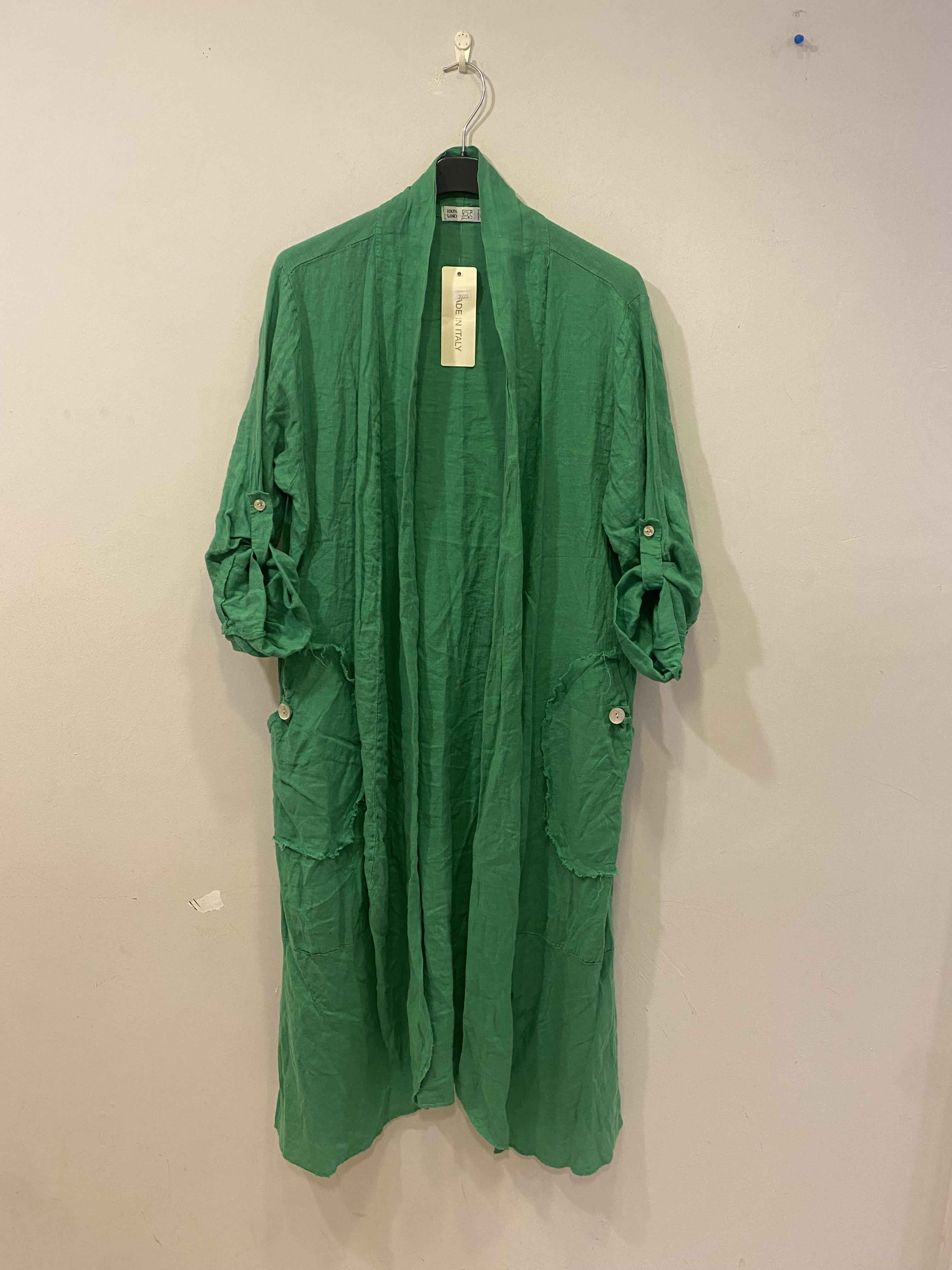 Uzun kollu ham keten dış kap 38-46 beden uyumlu